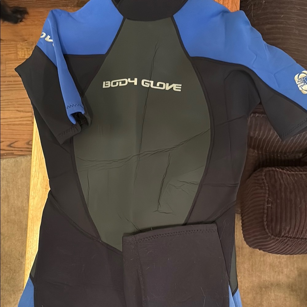 Body Glove Men's Bodysuit - Blue and Black-short sleeved/